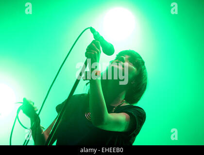 Tag drei der Bestival 2014 bei Robin Hill Country Park, Isle Of Wight mit 7. September 2014: Chvrches wo: Isle Of Wight, Großbritannien wenn: 08 September 2014 Stockfoto