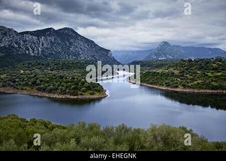 Lago Cedrino, Dorgali, Sardinien, Italien Stockfoto