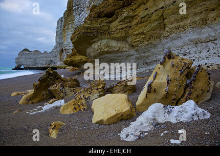 Alabaster Küste, Etretat, Normandie, Frankreich Stockfoto