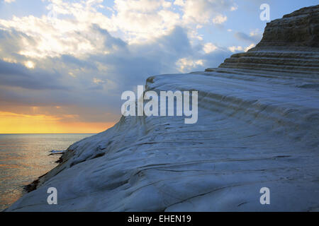 weißen Riff in Realmonte, Sizilien, Italien Stockfoto