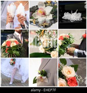 Hochzeit collage Stockfoto