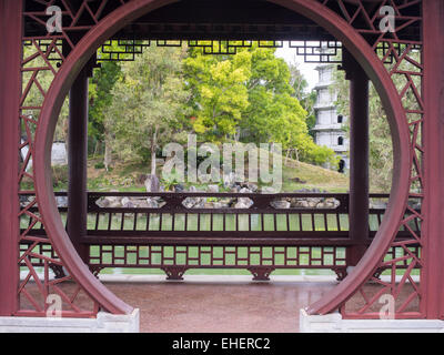 Fukushuen / Fukusyuen / Fukushu Garten, Naha City. Okinawa, Japan. Basierend auf Gärten der Stadt Fuzhou, China. Stockfoto