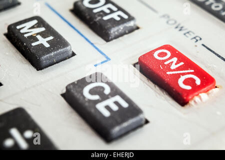 Details eines alten Rechners anzeigen auf anklicken. Stockfoto