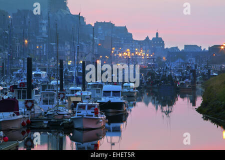 Fischerei Hafen von Le Treport, Normandie, Frankreich Stockfoto