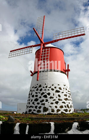 Windmühle, Madalena do Pico, der Insel Pico, Azoren, Portugal Stockfoto