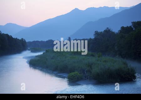 Fluss Isère, Savoyer Alpen, Frankreich Stockfoto