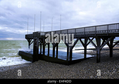 Pier, Le Havre, Normandie, Frankreich Stockfoto