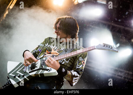 Auferstehung Fest 2014 - Tag 3 - Vorstellungen mit: Jason Hook, fünf Finger Death Punch wo: Viveiro, Spanien bei: 2. August 2014 Stockfoto