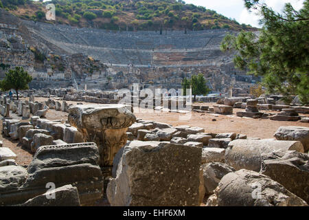 Theater-Gymnasium-Bereich von Ephesus-Türkei Stockfoto