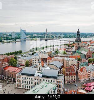 Blick über die Altstadt von Riga, Lettland Stockfoto