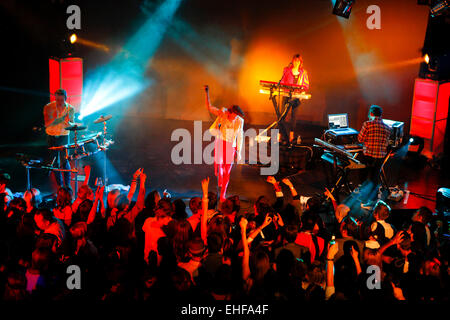 La Roux live 19. August 2009 in Frage. Stockfoto