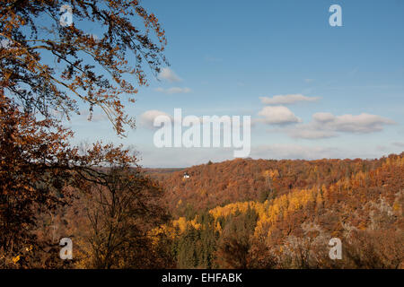 Blick über das selketal Stockfoto