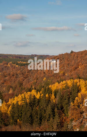 Blick über das selketal Stockfoto