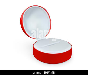 Rote Kästchen für Schmuck Stockfoto