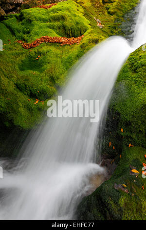 Weißen Wasserfall hautnah. Fluss Soca Slowenien, Europa Stockfoto