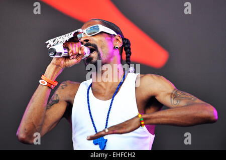 Snoop Dogg live beim Glastonbury 2010. Stockfoto