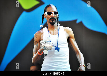 Snoop Dogg live beim Glastonbury 2010. Stockfoto