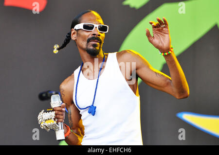 Snoop Dogg live beim Glastonbury 2010. Stockfoto