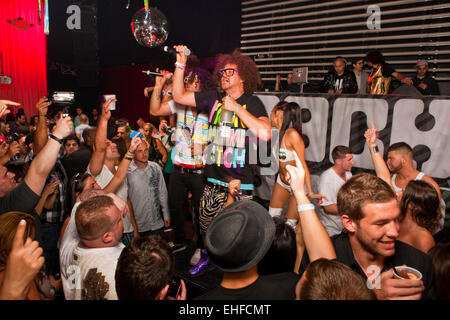 LMFAO bei Park West in Miami während der Winter Music Conference 2010. Stockfoto