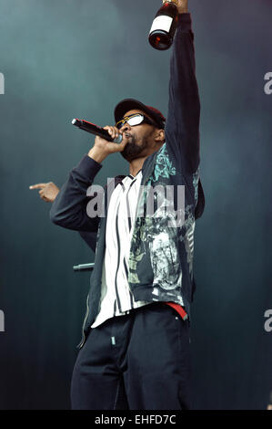 RZA von Wu-Tang Clan live auf der Pyramide-Bühne beim Glastonbury Festival Freitag, 24. Juni 2011. Stockfoto