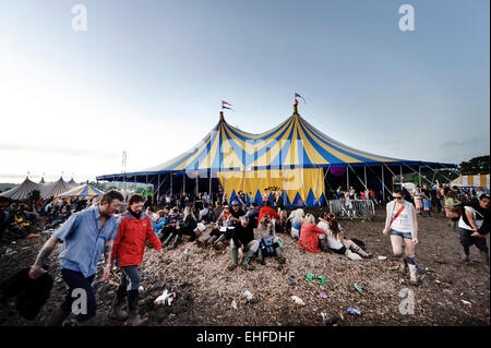 Exterieur der East Dance-Zelt beim Glastonbury Festival Samstag, 25. Juni 2011. Stockfoto