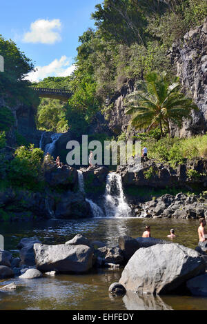 Ohe Gulch im Haleakala National Park, Maui, Hawaii, USA Stockfoto