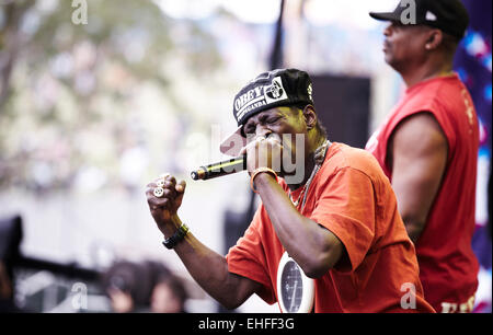Public Enemy live at Bestival auf der Isle Of Wight Freitag, 9. September 2011. Stockfoto