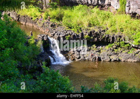 Ohe Gulch im Haleakala National Park, Maui, Hawaii, USA Stockfoto