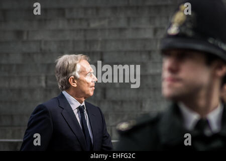 London, UK. 13. März 2015. Tony Blair kommt für Afghanistan Gedenkfeier am St. Pauls Kathedrale Credit: Guy Corbishley/Alamy Live News Stockfoto