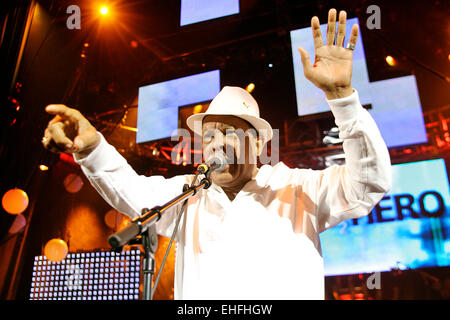 Roy Ayers live auf der Bühne am Hero2Hero Gig im Londoner Shepherds Bush Empire. Stockfoto