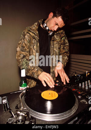 Lost And Found DJs am East bei 93ft Ostlondon Ausweg. Stockfoto