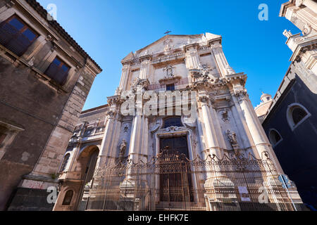 San Benedetto religiöse Architektur in Catania, Sizilien, Italien. Italienischen Tourismus, Reise- und Urlaubsziel. Stockfoto