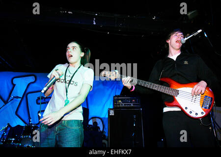 Lady Sovereign live beim Cross Central Festival am Kings Cross waren Yard in London. Stockfoto