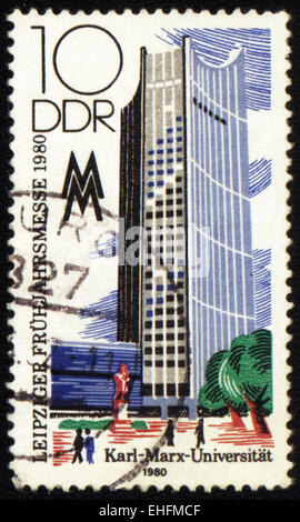 DDR - CIRCA 1980: eine Briefmarke gedruckt in DDR (Ostdeutschland) Stockfoto