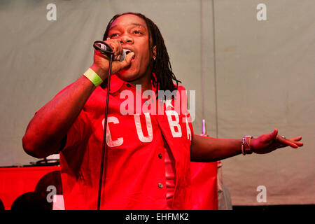 Kind-Afrika leben in Latin Hip Hop und Reggaeton-Festival an der Carling Academy Islington in London. Stockfoto