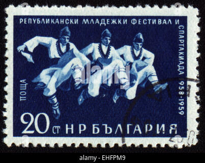 Bulgarien - ca. 1958: Briefmarke gedruckt in Bulgarien Stockfoto