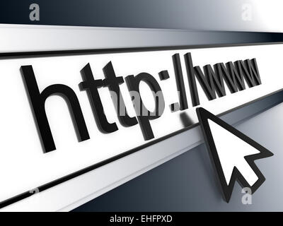 abstrakte Adresszeile. (fertig in 3d) Stockfoto