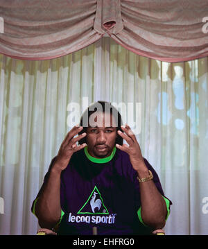 Las Vegas, Nv - Dezember 07: Lennox Lewis im Cesar Palace in Las Vegas Nevada am 07. Dezember 1997. Stockfoto
