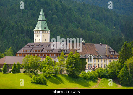 Schloss und Hotel Elmau ist der Ort für die G7-Treffen im Juni 2015 in Bayern, Deutschland Stockfoto