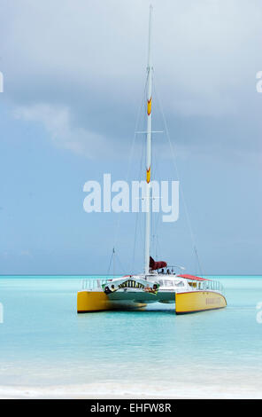 Das Boot für Trevor Nelson Back II Life Strandparty Antigua. Stockfoto