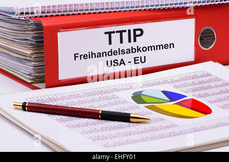 TTIP transatlantische Partnerschaft für Handel und Investitionen Stockfoto