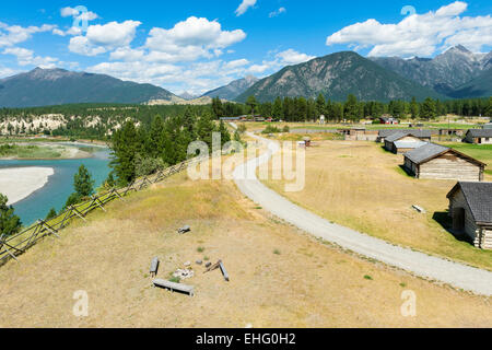 Kootenay-River und Fort Steele Erbe Stadt in der östlichen Kootenay Region von British Columbia, Kanada Stockfoto