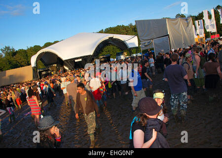 Unterwegs auf dem Glade Festival. Stockfoto