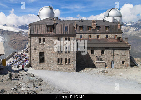 Astronomisches Observatorium auf dem Gornergrat in Zermatt in der Schweiz. Stockfoto