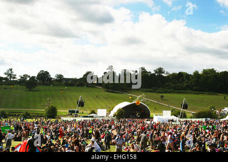 Die Mainstage am The Big Chill Festival in Eastnor Castle. Stockfoto