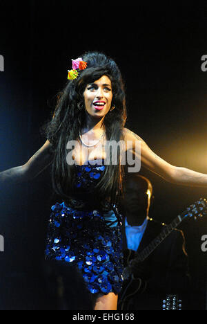 Amy Winehouse bei Glastonbury 2008. Stockfoto