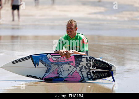 Surf Rafting Newquay Cornwall im Vereinigten Königreich Stockfoto