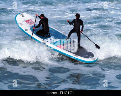 Surf Rafting Newquay Cornwall im Vereinigten Königreich Stockfoto