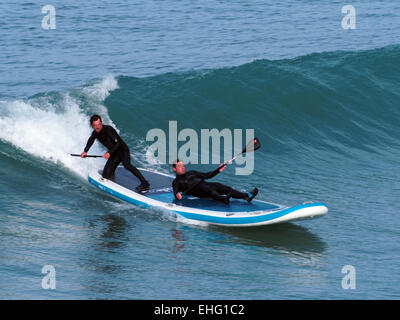 Surf Rafting Newquay Cornwall im Vereinigten Königreich Stockfoto