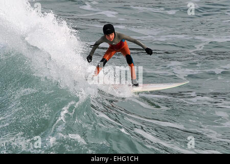 Surf Rafting Newquay Cornwall im Vereinigten Königreich Stockfoto